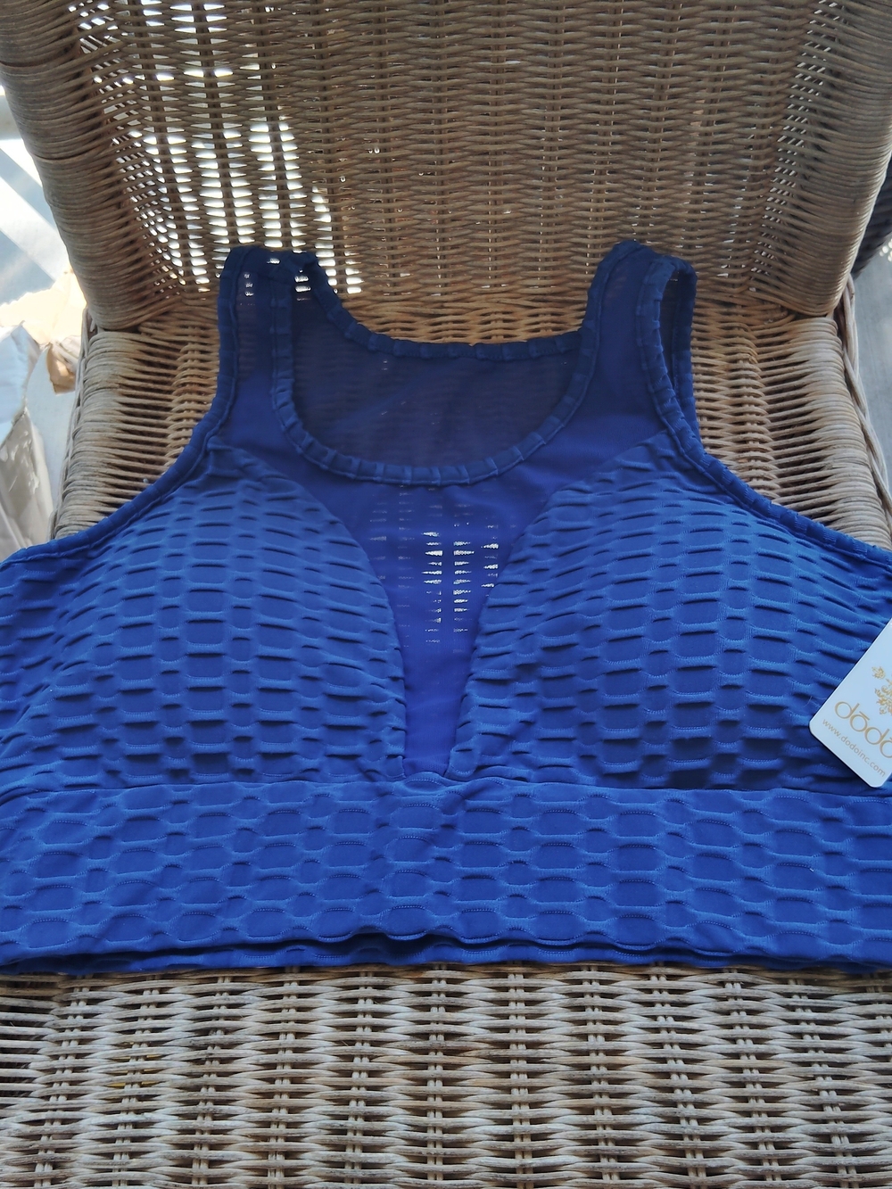 Blue Textured Wireless Bralette - Women Intimates & Sleepwear